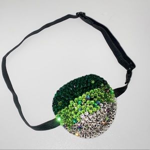Ombré Green Crystal Luxury Medical Eye Patch
